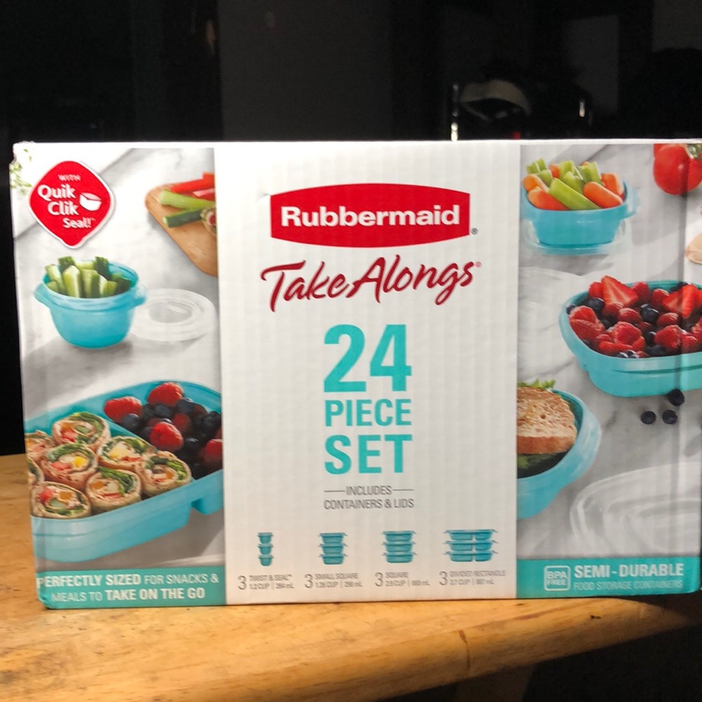 24 piece food storage containers & lids